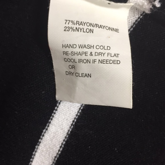 Blast 3/4 Sleeve Black & White Stripe Top Size L - Picture 8 of 8